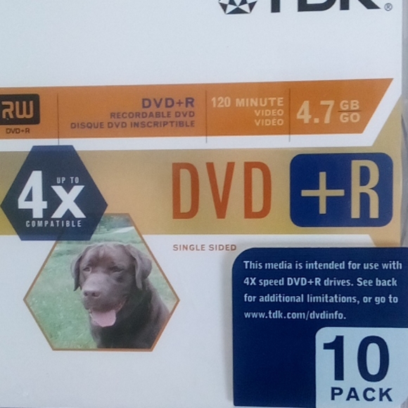 2/$20 NEW TDK 4x DVD+R 10 Pack - Picture 2 of 5